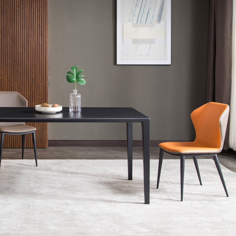 Home Armless Dining Chairs Upholstered Side Chairs with Metal Legs (Set of 2) Clearhalo ' kitchen&dining_furn' 'Dining Chairs' 'Dining Tables & Seating' 'dining_chair' 'furn' 'furn_dining_chair' 'Furniture' 'furniture_dining_chair' 'Kitchen & Dining Furniture' 'kitchen' 4206718