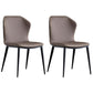 Home Armless Dining Chairs Upholstered Side Chairs with Metal Legs (Set of 2) Grey Clearhalo ' kitchen&dining_furn' 'Dining Chairs' 'Dining Tables & Seating' 'dining_chair' 'furn' 'furn_dining_chair' 'Furniture' 'furniture_dining_chair' 'Kitchen & Dining Furniture' 'kitchen' 4206719