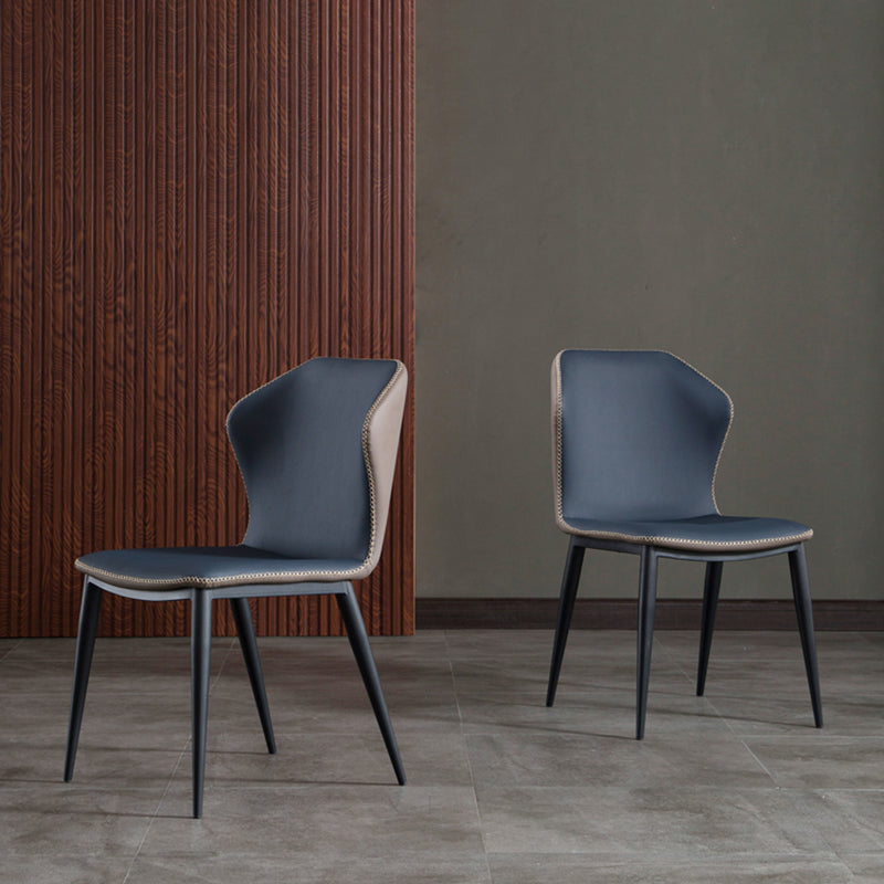 Home Armless Dining Chairs Upholstered Side Chairs with Metal Legs (Set of 2) Clearhalo ' kitchen&dining_furn' 'Dining Chairs' 'Dining Tables & Seating' 'dining_chair' 'furn' 'furn_dining_chair' 'Furniture' 'furniture_dining_chair' 'Kitchen & Dining Furniture' 'kitchen' 4206729