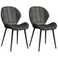 Scandinavian Upholstered Home Side Chair Matte Finish Wingback Dining Chair Black 2 Piece Set Black Clearhalo ' kitchen&dining_furn' 'Dining Chairs' 'Dining Tables & Seating' 'dining_chair' 'furn' 'furn_dining_chair' 'Furniture' 'furniture_dining_chair' 'Kitchen & Dining Furniture' 'kitchen' 4206760