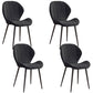 Scandinavian Upholstered Home Side Chair Matte Finish Wingback Dining Chair Matte Black 4 Piece Set Black Clearhalo ' kitchen&dining_furn' 'Dining Chairs' 'Dining Tables & Seating' 'dining_chair' 'furn' 'furn_dining_chair' 'Furniture' 'furniture_dining_chair' 'Kitchen & Dining Furniture' 'kitchen' 4206762