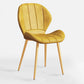 Scandinavian Upholstered Home Side Chair Matte Finish Wingback Dining Chair Yellow 1 Piece Brass Gold Clearhalo ' kitchen&dining_furn' 'Dining Chairs' 'Dining Tables & Seating' 'dining_chair' 'furn' 'furn_dining_chair' 'Furniture' 'furniture_dining_chair' 'Kitchen & Dining Furniture' 'kitchen' 4206773