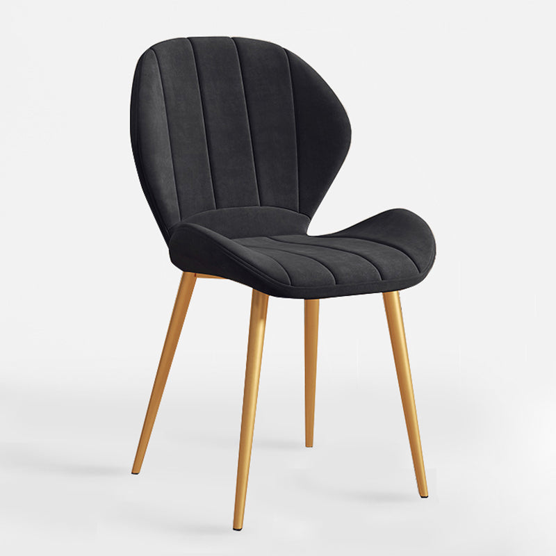 Scandinavian Upholstered Home Side Chair Matte Finish Wingback Dining Chair Matte Black 1 Piece Brass Gold Clearhalo ' kitchen&dining_furn' 'Dining Chairs' 'Dining Tables & Seating' 'dining_chair' 'furn' 'furn_dining_chair' 'Furniture' 'furniture_dining_chair' 'Kitchen & Dining Furniture' 'kitchen' 4206776
