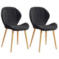 Scandinavian Upholstered Home Side Chair Matte Finish Wingback Dining Chair Matte Black 2 Piece Set Brass Gold Clearhalo ' kitchen&dining_furn' 'Dining Chairs' 'Dining Tables & Seating' 'dining_chair' 'furn' 'furn_dining_chair' 'Furniture' 'furniture_dining_chair' 'Kitchen & Dining Furniture' 'kitchen' 4206777