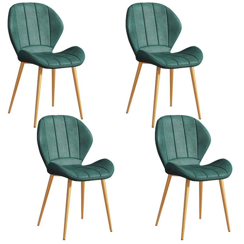 Scandinavian Upholstered Home Side Chair Matte Finish Wingback Dining Chair Green 4 Piece Set Brass Gold Clearhalo ' kitchen&dining_furn' 'Dining Chairs' 'Dining Tables & Seating' 'dining_chair' 'furn' 'furn_dining_chair' 'Furniture' 'furniture_dining_chair' 'Kitchen & Dining Furniture' 'kitchen' 4206778