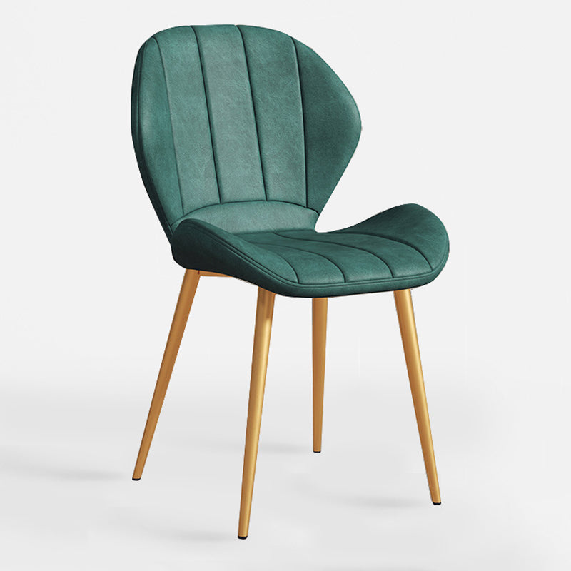 Scandinavian Upholstered Home Side Chair Matte Finish Wingback Dining Chair Green 1 Piece Brass Gold Clearhalo ' kitchen&dining_furn' 'Dining Chairs' 'Dining Tables & Seating' 'dining_chair' 'furn' 'furn_dining_chair' 'Furniture' 'furniture_dining_chair' 'Kitchen & Dining Furniture' 'kitchen' 4206779