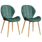 Scandinavian Upholstered Home Side Chair Matte Finish Wingback Dining Chair Green 2 Piece Set Brass Gold Clearhalo ' kitchen&dining_furn' 'Dining Chairs' 'Dining Tables & Seating' 'dining_chair' 'furn' 'furn_dining_chair' 'Furniture' 'furniture_dining_chair' 'Kitchen & Dining Furniture' 'kitchen' 4206780