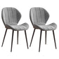 Scandinavian Upholstered Home Side Chair Matte Finish Wingback Dining Chair Grey 2 Piece Set Black Clearhalo ' kitchen&dining_furn' 'Dining Chairs' 'Dining Tables & Seating' 'dining_chair' 'furn' 'furn_dining_chair' 'Furniture' 'furniture_dining_chair' 'Kitchen & Dining Furniture' 'kitchen' 4206783