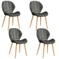 Scandinavian Upholstered Home Side Chair Matte Finish Wingback Dining Chair Black 4 Piece Set Brass Gold Clearhalo ' kitchen&dining_furn' 'Dining Chairs' 'Dining Tables & Seating' 'dining_chair' 'furn' 'furn_dining_chair' 'Furniture' 'furniture_dining_chair' 'Kitchen & Dining Furniture' 'kitchen' 4206787