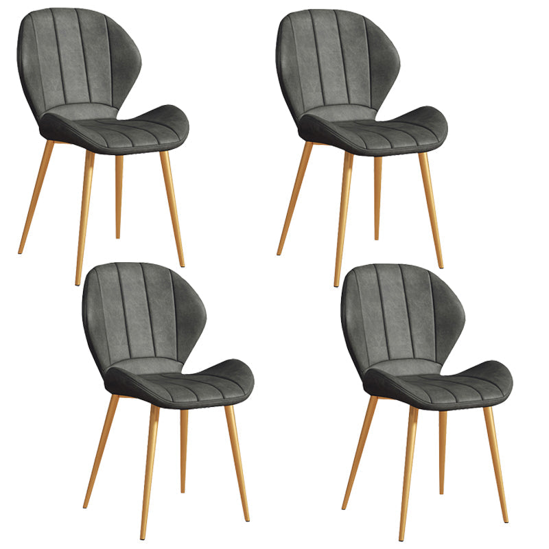 Scandinavian Upholstered Home Side Chair Matte Finish Wingback Dining Chair Black 4 Piece Set Brass Gold Clearhalo ' kitchen&dining_furn' 'Dining Chairs' 'Dining Tables & Seating' 'dining_chair' 'furn' 'furn_dining_chair' 'Furniture' 'furniture_dining_chair' 'Kitchen & Dining Furniture' 'kitchen' 4206787