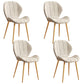 Scandinavian Upholstered Home Side Chair Matte Finish Wingback Dining Chair Textured White 4 Piece Set Brass Gold Clearhalo ' kitchen&dining_furn' 'Dining Chairs' 'Dining Tables & Seating' 'dining_chair' 'furn' 'furn_dining_chair' 'Furniture' 'furniture_dining_chair' 'Kitchen & Dining Furniture' 'kitchen' 4206790