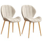 Scandinavian Upholstered Home Side Chair Matte Finish Wingback Dining Chair Textured White 2 Piece Set Brass Gold Clearhalo ' kitchen&dining_furn' 'Dining Chairs' 'Dining Tables & Seating' 'dining_chair' 'furn' 'furn_dining_chair' 'Furniture' 'furniture_dining_chair' 'Kitchen & Dining Furniture' 'kitchen' 4206792