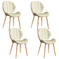 Scandinavian Upholstered Home Side Chair Matte Finish Wingback Dining Chair White 4 Piece Set Brass Gold Clearhalo ' kitchen&dining_furn' 'Dining Chairs' 'Dining Tables & Seating' 'dining_chair' 'furn' 'furn_dining_chair' 'Furniture' 'furniture_dining_chair' 'Kitchen & Dining Furniture' 'kitchen' 4206793