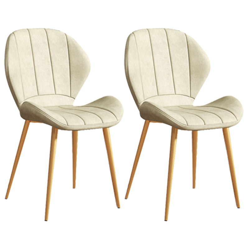 Scandinavian Upholstered Home Side Chair Matte Finish Wingback Dining Chair White 2 Piece Set Brass Gold Clearhalo ' kitchen&dining_furn' 'Dining Chairs' 'Dining Tables & Seating' 'dining_chair' 'furn' 'furn_dining_chair' 'Furniture' 'furniture_dining_chair' 'Kitchen & Dining Furniture' 'kitchen' 4206795
