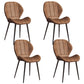 Scandinavian Upholstered Home Side Chair Matte Finish Wingback Dining Chair Brown 4 Piece Set Black Clearhalo ' kitchen&dining_furn' 'Dining Chairs' 'Dining Tables & Seating' 'dining_chair' 'furn' 'furn_dining_chair' 'Furniture' 'furniture_dining_chair' 'Kitchen & Dining Furniture' 'kitchen' 4206799