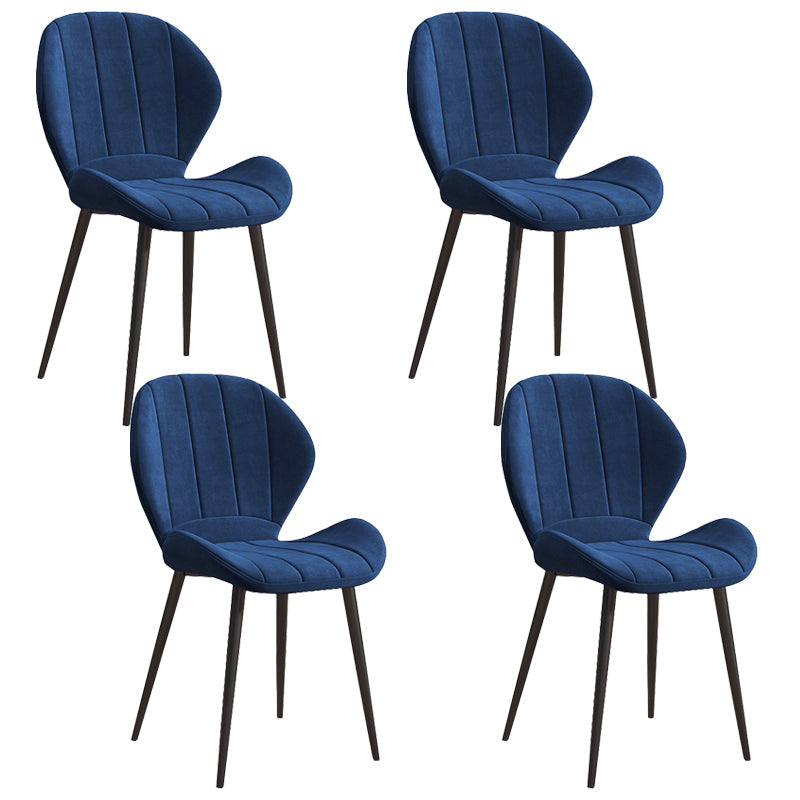 Scandinavian Upholstered Home Side Chair Matte Finish Wingback Dining Chair Blue 4 Piece Set Black Clearhalo ' kitchen&dining_furn' 'Dining Chairs' 'Dining Tables & Seating' 'dining_chair' 'furn' 'furn_dining_chair' 'Furniture' 'furniture_dining_chair' 'Kitchen & Dining Furniture' 'kitchen' 4206802