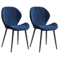 Scandinavian Upholstered Home Side Chair Matte Finish Wingback Dining Chair Blue 2 Piece Set Black Clearhalo ' kitchen&dining_furn' 'Dining Chairs' 'Dining Tables & Seating' 'dining_chair' 'furn' 'furn_dining_chair' 'Furniture' 'furniture_dining_chair' 'Kitchen & Dining Furniture' 'kitchen' 4206804