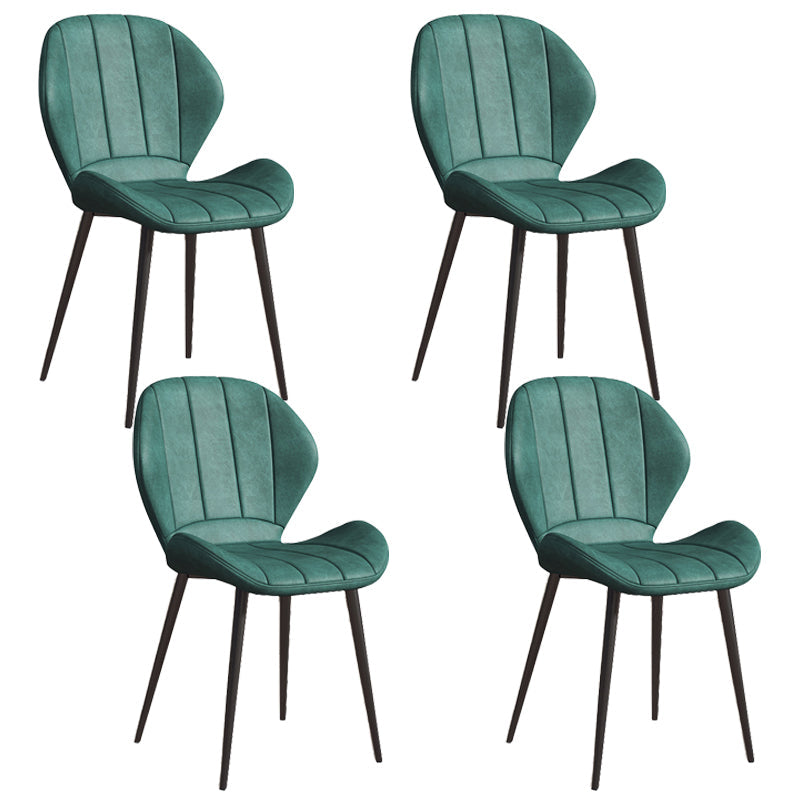 Scandinavian Upholstered Home Side Chair Matte Finish Wingback Dining Chair Green 4 Piece Set Black Clearhalo ' kitchen&dining_furn' 'Dining Chairs' 'Dining Tables & Seating' 'dining_chair' 'furn' 'furn_dining_chair' 'Furniture' 'furniture_dining_chair' 'Kitchen & Dining Furniture' 'kitchen' 4206805