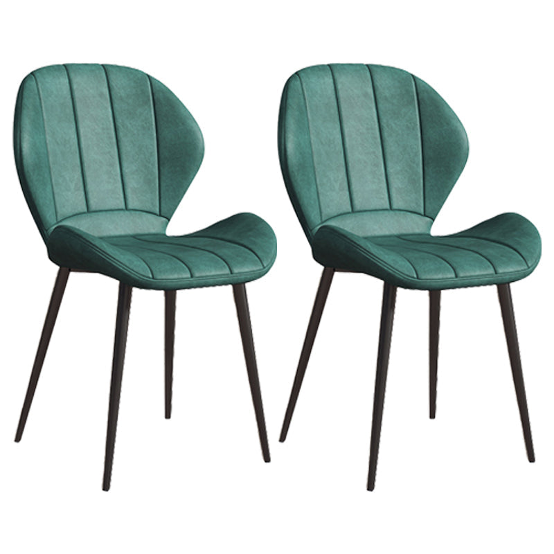 Scandinavian Upholstered Home Side Chair Matte Finish Wingback Dining Chair Green 2 Piece Set Black Clearhalo ' kitchen&dining_furn' 'Dining Chairs' 'Dining Tables & Seating' 'dining_chair' 'furn' 'furn_dining_chair' 'Furniture' 'furniture_dining_chair' 'Kitchen & Dining Furniture' 'kitchen' 4206807