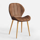 Scandinavian Upholstered Home Side Chair Matte Finish Wingback Dining Chair Brown 1 Piece Brass Gold Clearhalo ' kitchen&dining_furn' 'Dining Chairs' 'Dining Tables & Seating' 'dining_chair' 'furn' 'furn_dining_chair' 'Furniture' 'furniture_dining_chair' 'Kitchen & Dining Furniture' 'kitchen' 4206812