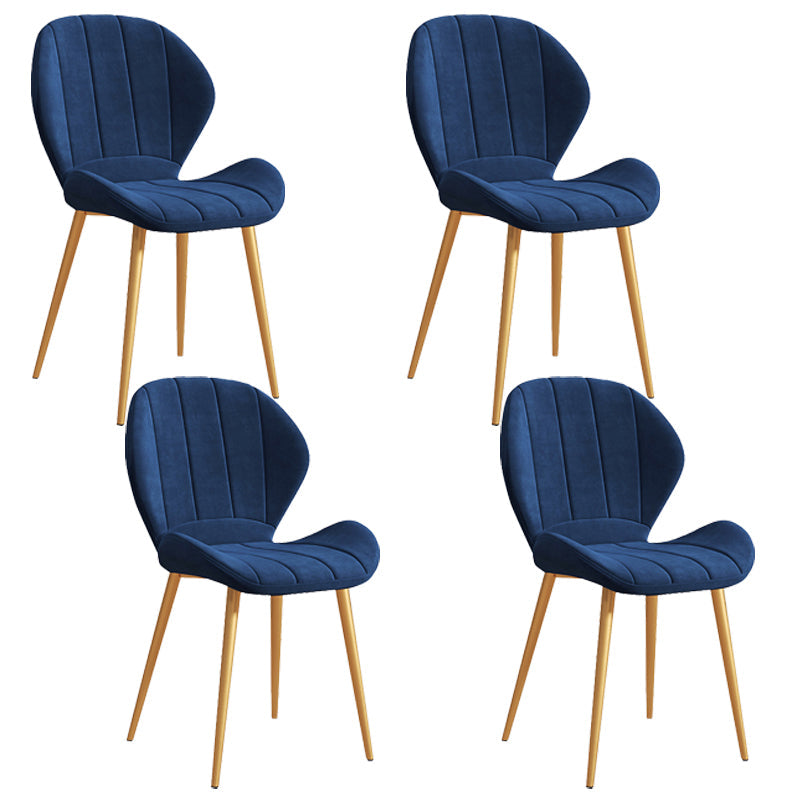 Scandinavian Upholstered Home Side Chair Matte Finish Wingback Dining Chair Blue 4 Piece Set Brass Gold Clearhalo ' kitchen&dining_furn' 'Dining Chairs' 'Dining Tables & Seating' 'dining_chair' 'furn' 'furn_dining_chair' 'Furniture' 'furniture_dining_chair' 'Kitchen & Dining Furniture' 'kitchen' 4206814