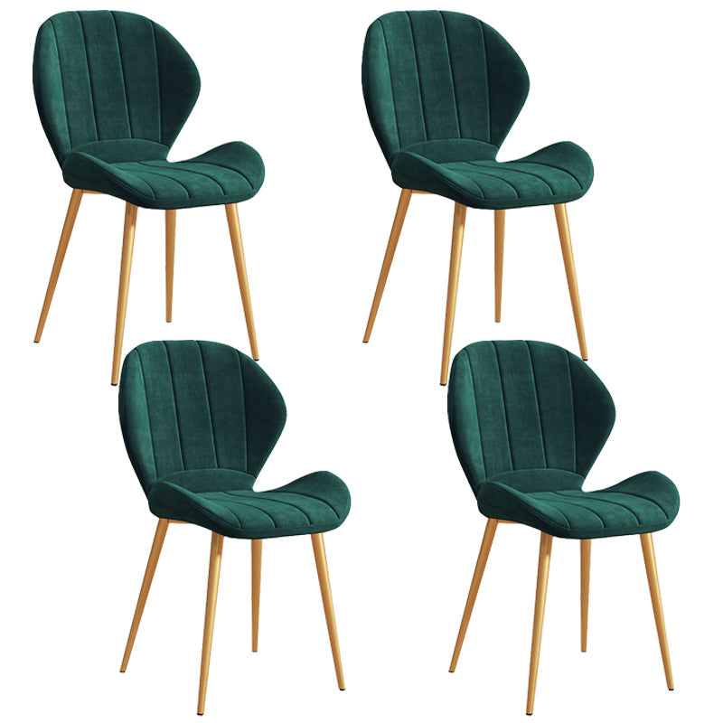 Scandinavian Upholstered Home Side Chair Matte Finish Wingback Dining Chair Lake Green 4 Piece Set Brass Gold Clearhalo ' kitchen&dining_furn' 'Dining Chairs' 'Dining Tables & Seating' 'dining_chair' 'furn' 'furn_dining_chair' 'Furniture' 'furniture_dining_chair' 'Kitchen & Dining Furniture' 'kitchen' 4206820