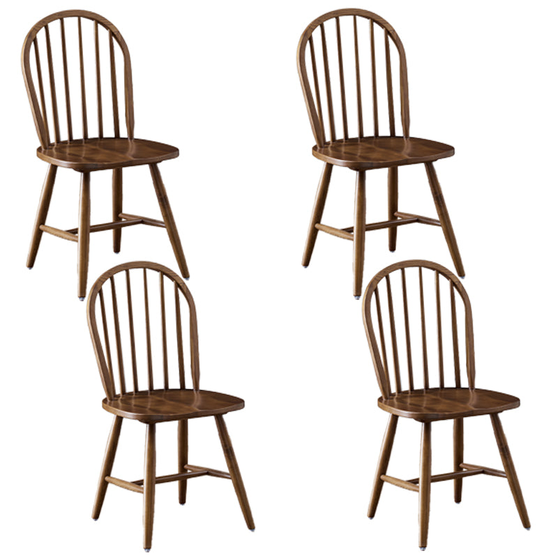 Modern Wood Dining Room Chair Armless Windsor Side Chair for Home Use Walnut 4 Piece Set Clearhalo ' kitchen&dining_furn' 'Dining Chairs' 'Dining Tables & Seating' 'dining_chair' 'furn' 'furn_dining_chair' 'Furniture' 'furniture_dining_chair' 'Kitchen & Dining Furniture' 'kitchen' 4206829