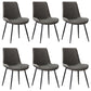 Contemporary Leather Side Chair Matte Finish Solid Back Dining Chair Grey 6 Piece Set Clearhalo ' kitchen&dining_furn' 'Dining Chairs' 'Dining Tables & Seating' 'dining_chair' 'furn' 'furn_dining_chair' 'Furniture' 'furniture_dining_chair' 'Kitchen & Dining Furniture' 'kitchen' 4206839