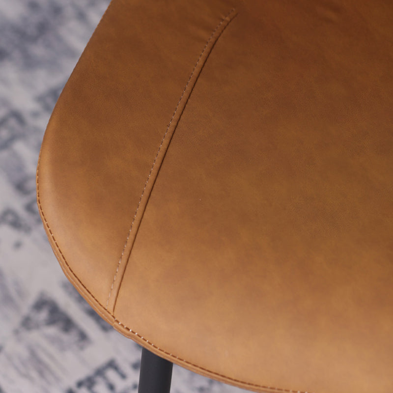 Contemporary Leather Side Chair Matte Finish Solid Back Dining Chair Clearhalo ' kitchen&dining_furn' 'Dining Chairs' 'Dining Tables & Seating' 'dining_chair' 'furn' 'furn_dining_chair' 'Furniture' 'furniture_dining_chair' 'Kitchen & Dining Furniture' 'kitchen' 4206849