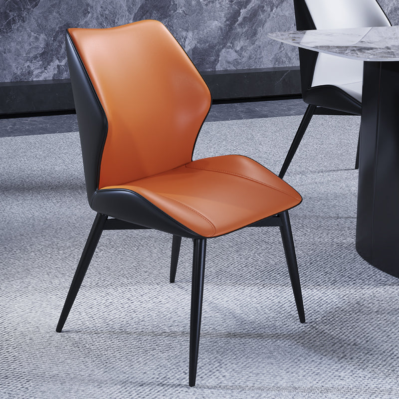 Contemporary Leather Home Side Chair Wingback Dining Chair (Set of 2) Clearhalo ' kitchen&dining_furn' 'Dining Chairs' 'Dining Tables & Seating' 'dining_chair' 'furn' 'furn_dining_chair' 'Furniture' 'furniture_dining_chair' 'Kitchen & Dining Furniture' 'kitchen' 4206863