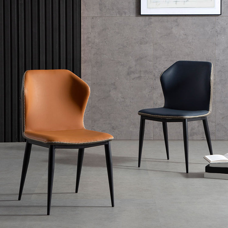 Modern Leather Home Side Chair Matte Finish Wingback Dining Chairs (Set of 2) Clearhalo ' kitchen&dining_furn' 'Dining Chairs' 'Dining Tables & Seating' 'dining_chair' 'furn' 'furn_dining_chair' 'Furniture' 'furniture_dining_chair' 'Kitchen & Dining Furniture' 'kitchen' 4206877