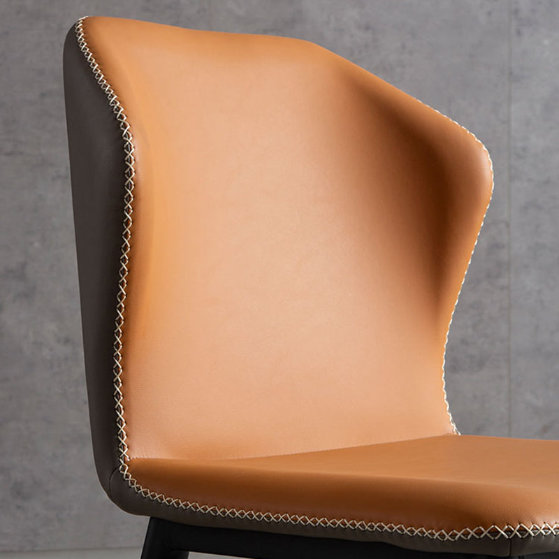 Modern Leather Home Side Chair Matte Finish Wingback Dining Chairs (Set of 2) Clearhalo ' kitchen&dining_furn' 'Dining Chairs' 'Dining Tables & Seating' 'dining_chair' 'furn' 'furn_dining_chair' 'Furniture' 'furniture_dining_chair' 'Kitchen & Dining Furniture' 'kitchen' 4206883