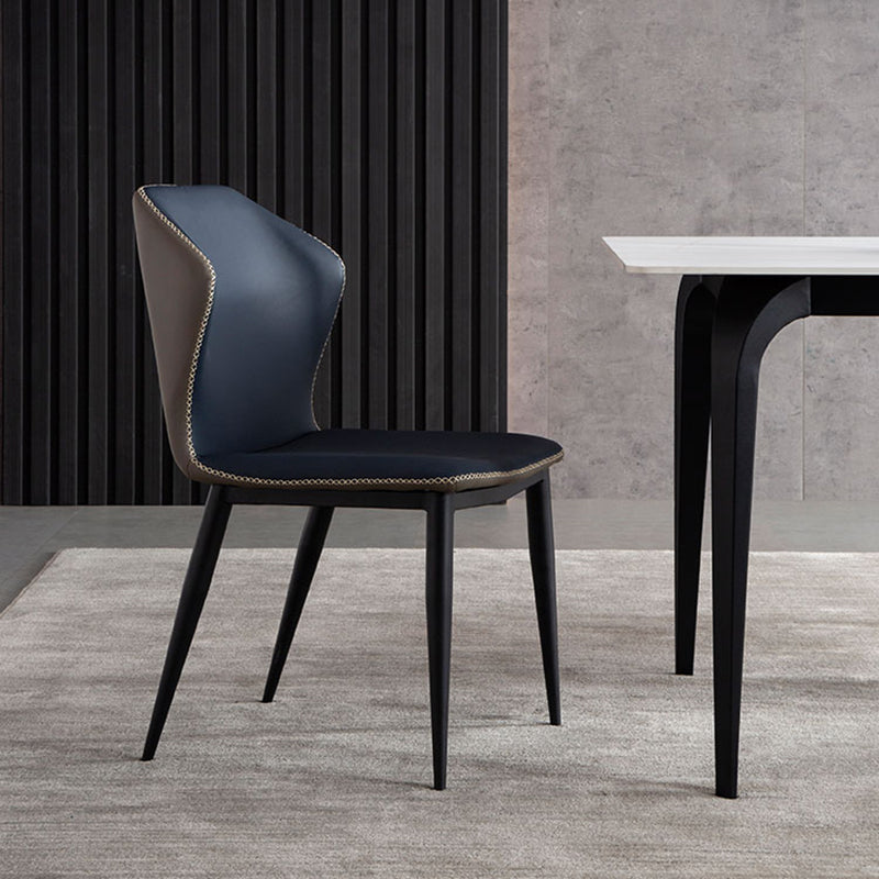 Modern Leather Home Side Chair Matte Finish Wingback Dining Chairs (Set of 2) Clearhalo ' kitchen&dining_furn' 'Dining Chairs' 'Dining Tables & Seating' 'dining_chair' 'furn' 'furn_dining_chair' 'Furniture' 'furniture_dining_chair' 'Kitchen & Dining Furniture' 'kitchen' 4206889