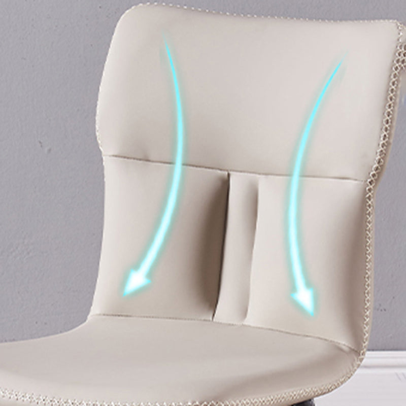 Contemporary Leather Side Chair Solid Back Dining Chair (Set of 2) Clearhalo ' kitchen&dining_furn' 'Dining Chairs' 'Dining Tables & Seating' 'dining_chair' 'furn' 'furn_dining_chair' 'Furniture' 'furniture_dining_chair' 'Kitchen & Dining Furniture' 'kitchen' 4206898