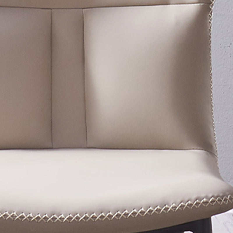 Contemporary Leather Side Chair Solid Back Dining Chair (Set of 2) Clearhalo ' kitchen&dining_furn' 'Dining Chairs' 'Dining Tables & Seating' 'dining_chair' 'furn' 'furn_dining_chair' 'Furniture' 'furniture_dining_chair' 'Kitchen & Dining Furniture' 'kitchen' 4206899