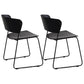 Contemporary Style Kitchen Metal Dining Chair Dining Armless Side Chair (Set of 2) Black Clearhalo ' kitchen&dining_furn' 'Dining Chairs' 'Dining Tables & Seating' 'dining_chair' 'furn' 'furn_dining_chair' 'Furniture' 'furniture_dining_chair' 'Kitchen & Dining Furniture' 'kitchen' 4206905