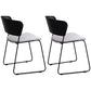 Contemporary Style Kitchen Metal Dining Chair Dining Armless Side Chair (Set of 2) Black-Gray Clearhalo ' kitchen&dining_furn' 'Dining Chairs' 'Dining Tables & Seating' 'dining_chair' 'furn' 'furn_dining_chair' 'Furniture' 'furniture_dining_chair' 'Kitchen & Dining Furniture' 'kitchen' 4206911