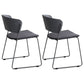 Contemporary Style Kitchen Metal Dining Chair Dining Armless Side Chair (Set of 2) Dark Gray Clearhalo ' kitchen&dining_furn' 'Dining Chairs' 'Dining Tables & Seating' 'dining_chair' 'furn' 'furn_dining_chair' 'Furniture' 'furniture_dining_chair' 'Kitchen & Dining Furniture' 'kitchen' 4206920