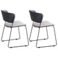 Contemporary Style Kitchen Metal Dining Chair Dining Armless Side Chair (Set of 2) Light Gray Clearhalo ' kitchen&dining_furn' 'Dining Chairs' 'Dining Tables & Seating' 'dining_chair' 'furn' 'furn_dining_chair' 'Furniture' 'furniture_dining_chair' 'Kitchen & Dining Furniture' 'kitchen' 4206926