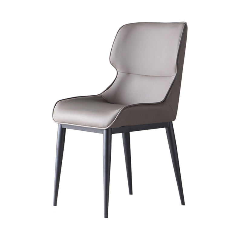 Contemporary Leather Side Chair Matte Finish Wingback Dining Chair (Set of 2) Clearhalo ' kitchen&dining_furn' 'Dining Chairs' 'Dining Tables & Seating' 'dining_chair' 'furn' 'furn_dining_chair' 'Furniture' 'furniture_dining_chair' 'Kitchen & Dining Furniture' 'kitchen' 4206940