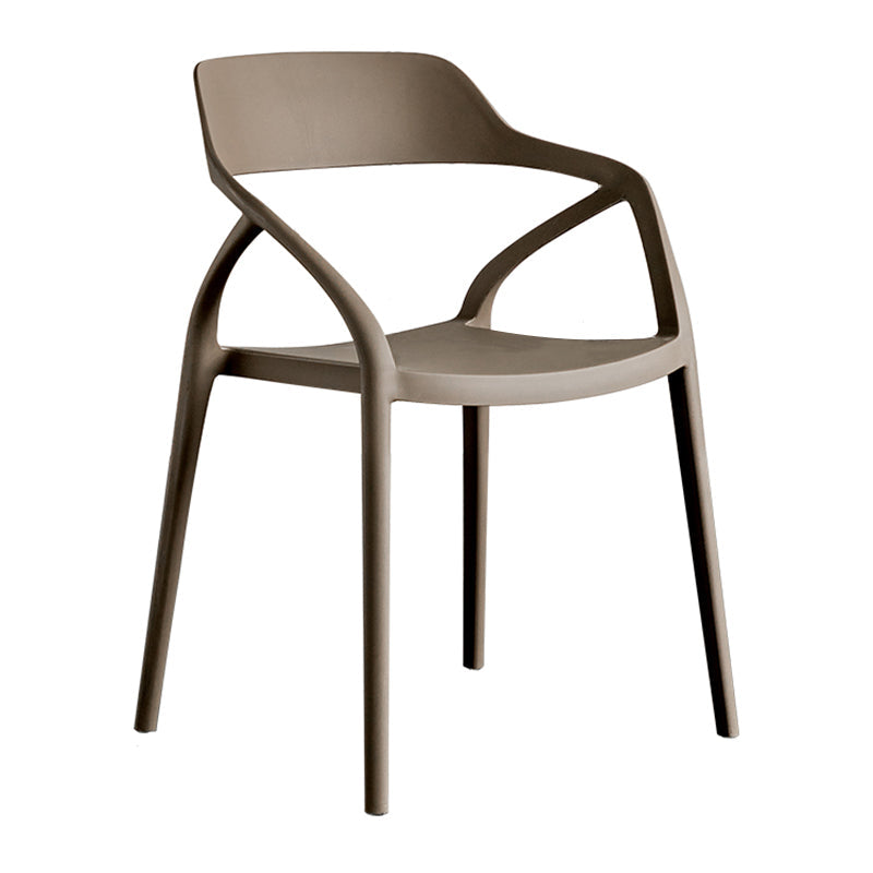 Contemporary Style Plastic Dining Chairs Dining Open Back Arm Side Chair for Kitchen Clearhalo ' kitchen&dining_furn' 'Dining Chairs' 'Dining Tables & Seating' 'dining_chair' 'furn' 'furn_dining_chair' 'Furniture' 'furniture_dining_chair' 'Kitchen & Dining Furniture' 'kitchen' 4206954