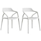 Contemporary Style Plastic Dining Chairs Dining Open Back Arm Side Chair for Kitchen White 2 Piece Set Clearhalo ' kitchen&dining_furn' 'Dining Chairs' 'Dining Tables & Seating' 'dining_chair' 'furn' 'furn_dining_chair' 'Furniture' 'furniture_dining_chair' 'Kitchen & Dining Furniture' 'kitchen' 4206972