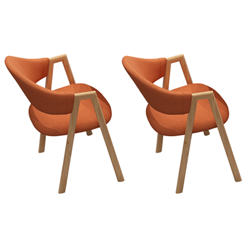 Contemporary Metal Dining Arm Chair Velvet Dining Side Chair for Home Use Orange 2 Piece Set Clearhalo ' kitchen&dining_furn' 'Dining Chairs' 'Dining Tables & Seating' 'dining_chair' 'furn' 'furn_dining_chair' 'Furniture' 'furniture_dining_chair' 'Kitchen & Dining Furniture' 'kitchen' 4206978