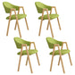 Contemporary Metal Dining Arm Chair Velvet Dining Side Chair for Home Use Green 4 Piece Set Clearhalo ' kitchen&dining_furn' 'Dining Chairs' 'Dining Tables & Seating' 'dining_chair' 'furn' 'furn_dining_chair' 'Furniture' 'furniture_dining_chair' 'Kitchen & Dining Furniture' 'kitchen' 4206980