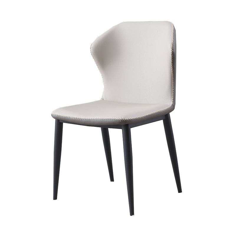 Industrial Metal Dining Room Chairs Armless Wingback Side Chair (Set of 2) Clearhalo ' kitchen&dining_furn' 'Dining Chairs' 'Dining Tables & Seating' 'dining_chair' 'furn' 'furn_dining_chair' 'Furniture' 'furniture_dining_chair' 'Kitchen & Dining Furniture' 'kitchen' 4206998