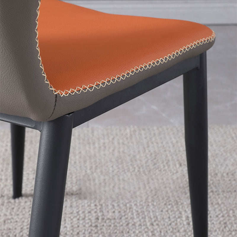 Industrial Metal Dining Room Chairs Armless Wingback Side Chair (Set of 2) Clearhalo ' kitchen&dining_furn' 'Dining Chairs' 'Dining Tables & Seating' 'dining_chair' 'furn' 'furn_dining_chair' 'Furniture' 'furniture_dining_chair' 'Kitchen & Dining Furniture' 'kitchen' 4207001