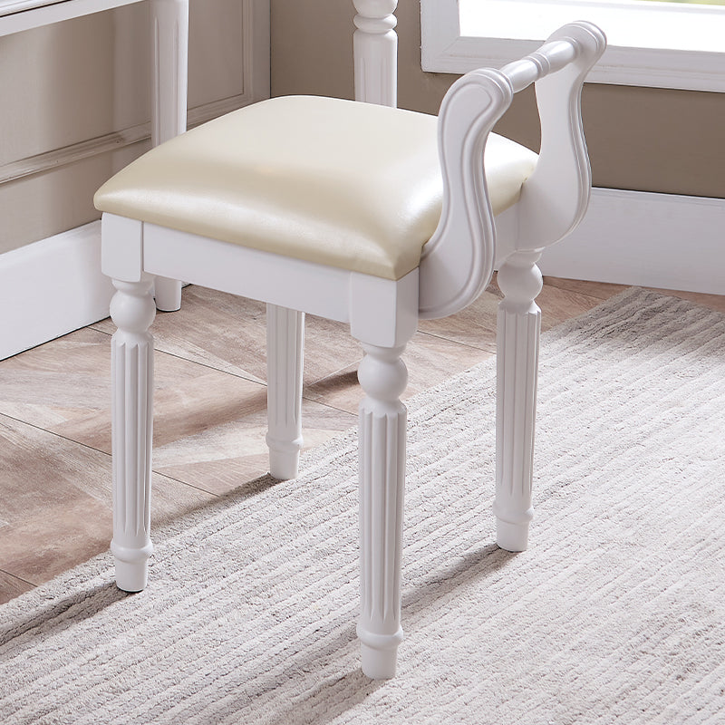 Contemporary Wood Dining Room Chair Open Back Single Dining Chair for Home Use White Clearhalo ' kitchen&dining_furn' 'Dining Chairs' 'Dining Tables & Seating' 'dining_chair' 'furn' 'furn_dining_chair' 'Furniture' 'furniture_dining_chair' 'Kitchen & Dining Furniture' 'kitchen' 4207009