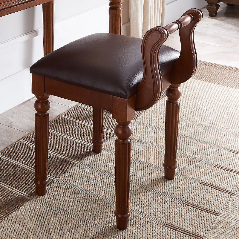 Contemporary Wood Dining Room Chair Open Back Single Dining Chair for Home Use Walnut Clearhalo ' kitchen&dining_furn' 'Dining Chairs' 'Dining Tables & Seating' 'dining_chair' 'furn' 'furn_dining_chair' 'Furniture' 'furniture_dining_chair' 'Kitchen & Dining Furniture' 'kitchen' 4207011