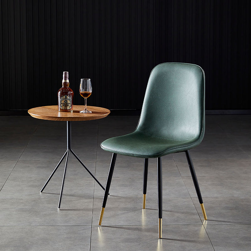 Nordic Style Metal Dining Chairs Solid Back Dining Side Armless Chairs for Kitchen Clearhalo ' kitchen&dining_furn' 'Dining Chairs' 'Dining Tables & Seating' 'dining_chair' 'furn' 'furn_dining_chair' 'Furniture' 'furniture_dining_chair' 'Kitchen & Dining Furniture' 'kitchen' 4207039