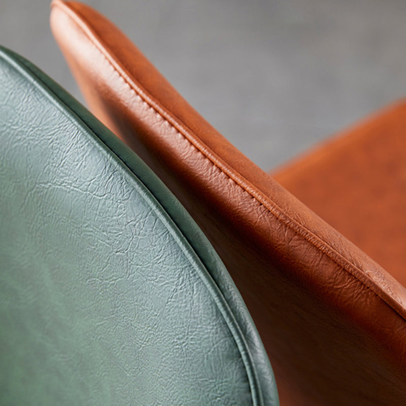 Nordic Style Metal Dining Chairs Solid Back Dining Side Armless Chairs for Kitchen Clearhalo ' kitchen&dining_furn' 'Dining Chairs' 'Dining Tables & Seating' 'dining_chair' 'furn' 'furn_dining_chair' 'Furniture' 'furniture_dining_chair' 'Kitchen & Dining Furniture' 'kitchen' 4207044